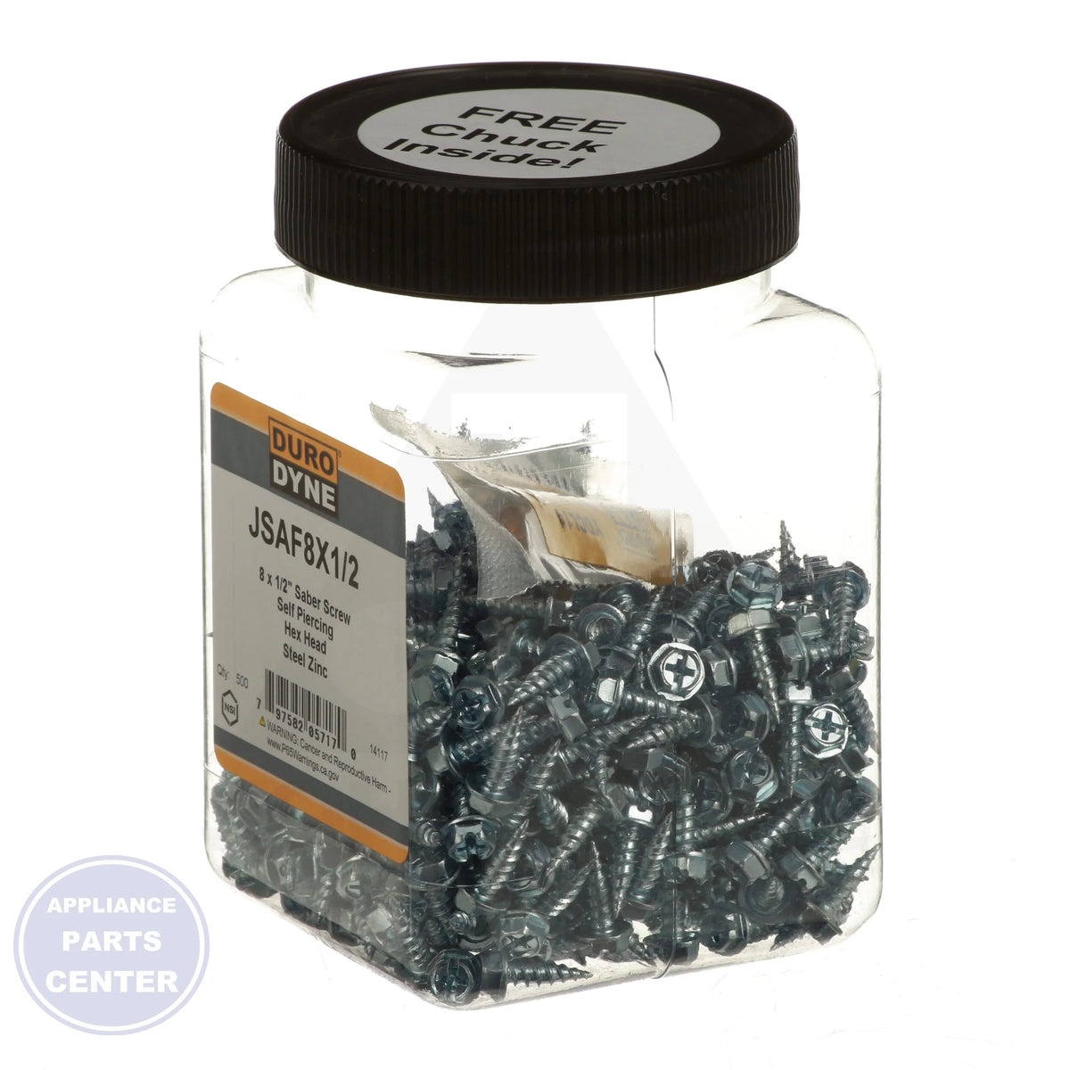 Super Saber Sheet Metal Screws 14117 - Detailed view of 8 x 1/2" screw size