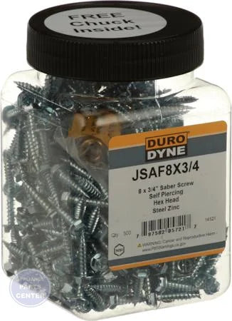 [Brand] Super Saber Sheet Metal Screws 14121 - Main view showing saber-sharp piercing point for various models