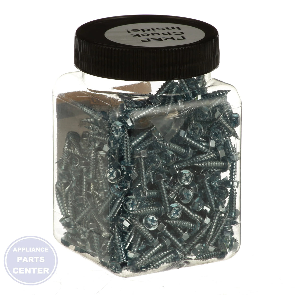 Super Saber Sheet Metal Screws 14121 - Side view with 1/4" hex head specifications