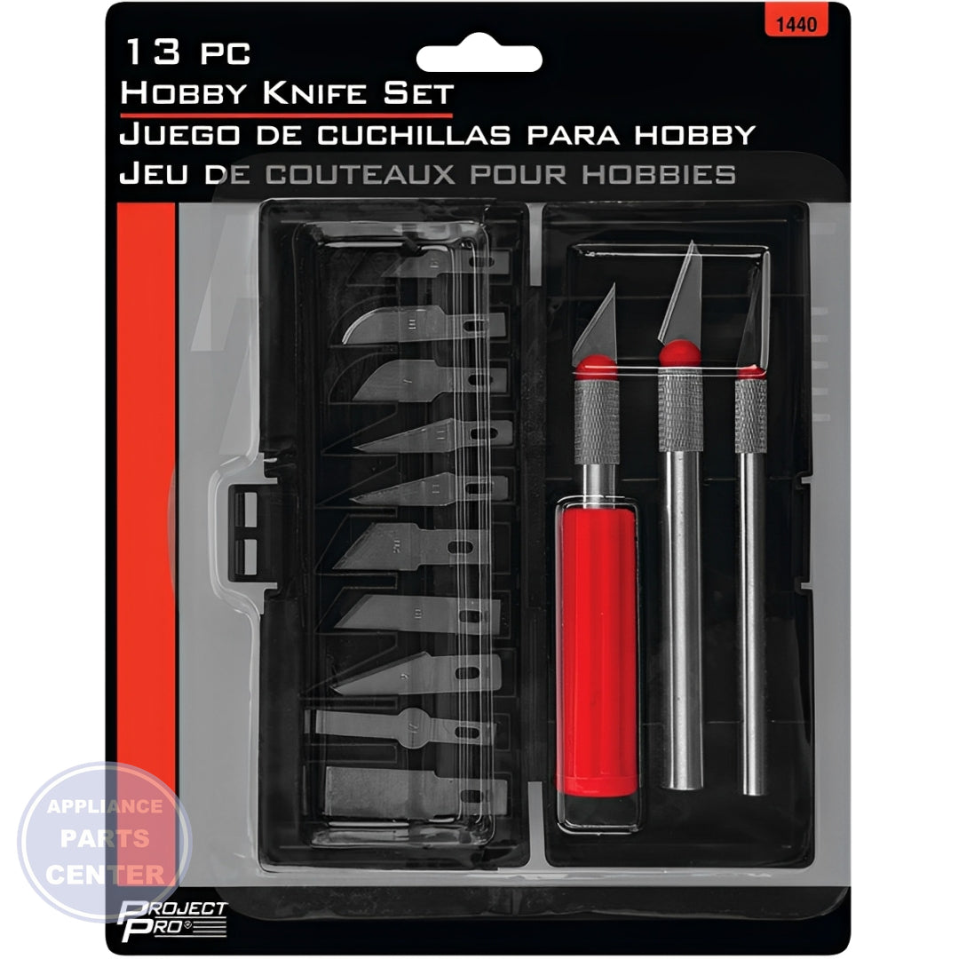 PERFORMANCE TOOL 13-PIECE HOBBY KNIFE SET 1440 - Main view showing versatile blades for crafting