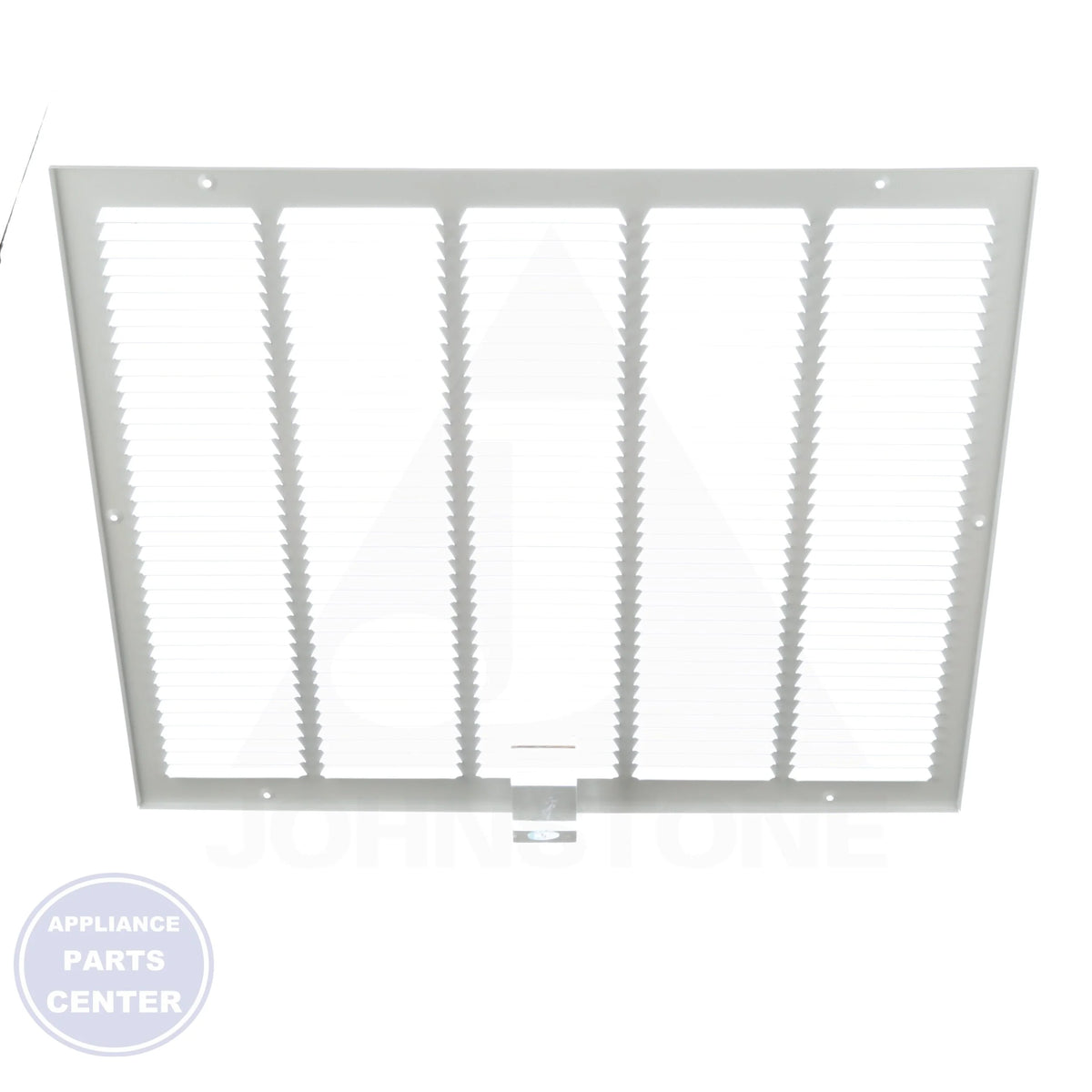170 Stamped Return Air Grille 17025X20 - Side view with 25x20 measurements and 1/2-inch fin spacing
