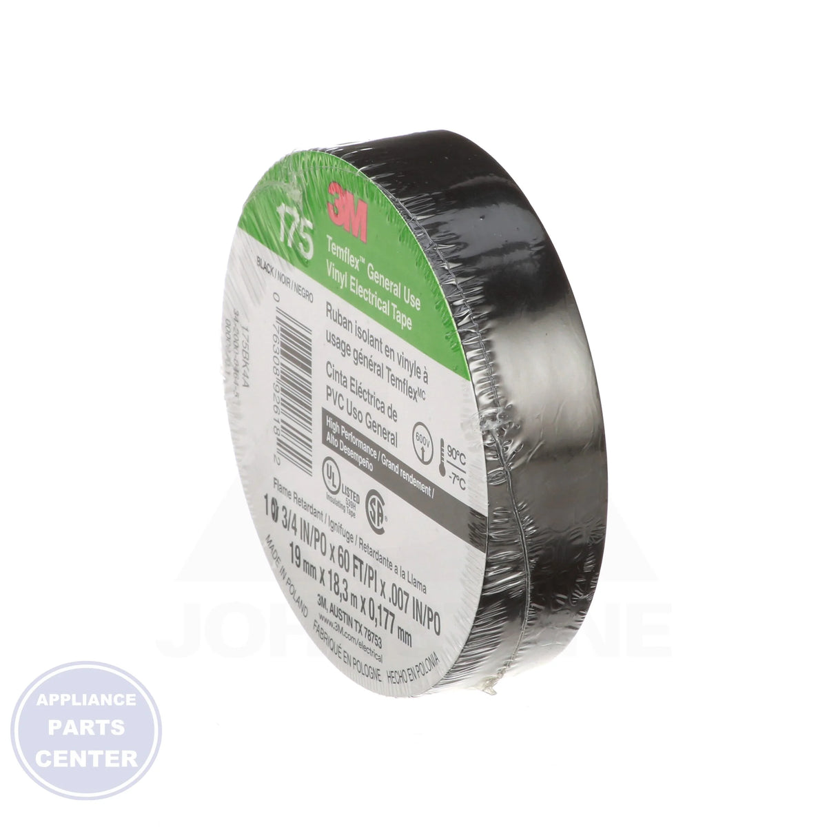 Temflex™ 175 Vinyl Electrical Tape 175BK4A - Detailed view of corrosion-resistant properties