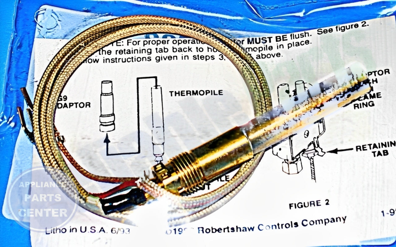 ROBERTSHAW PILOT,THERMO-COUPLE/PILE 1950-532 - Main view showing temperature control for specific models