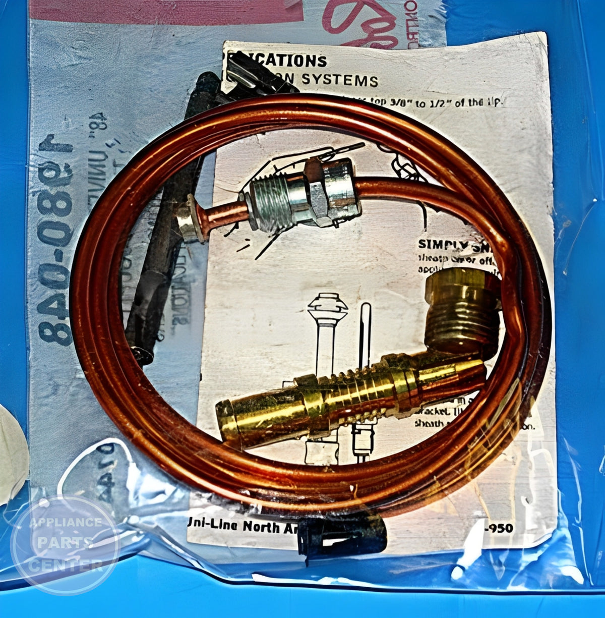 48" SNAP-FIT THERMOCOUPLE - Detailed view of temperature sensing components