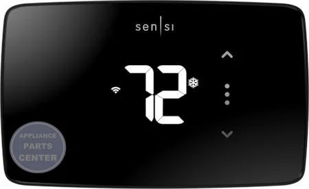 Sensi Lite Wi-Fi Thermostat 1F76U-22WFB - Main view showing large glass touchscreen display for universal system
