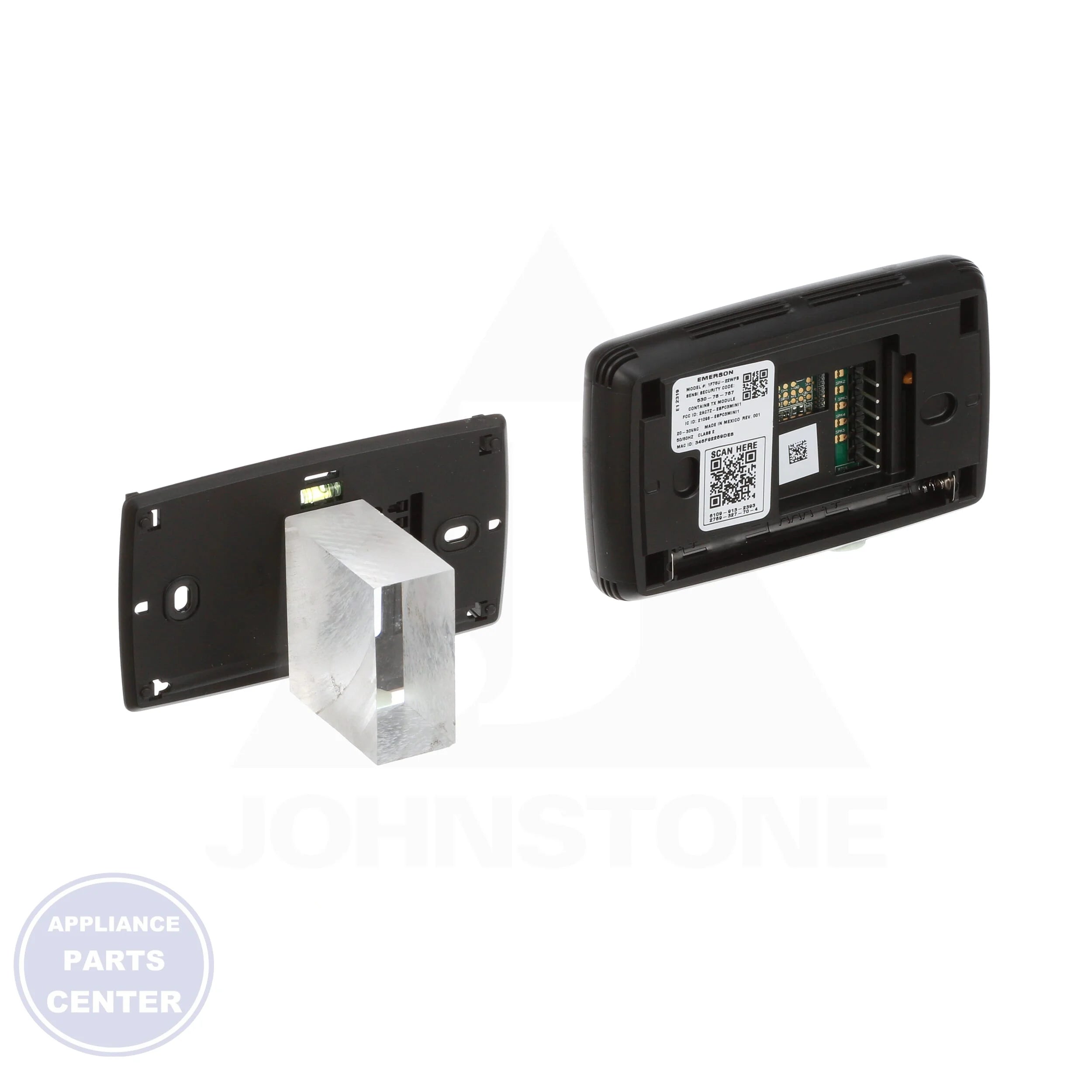 Sensi Lite Wi-Fi Thermostat 1F76U-22WFB - Side view with dimensions of 5.1" x 3.1" x .88"