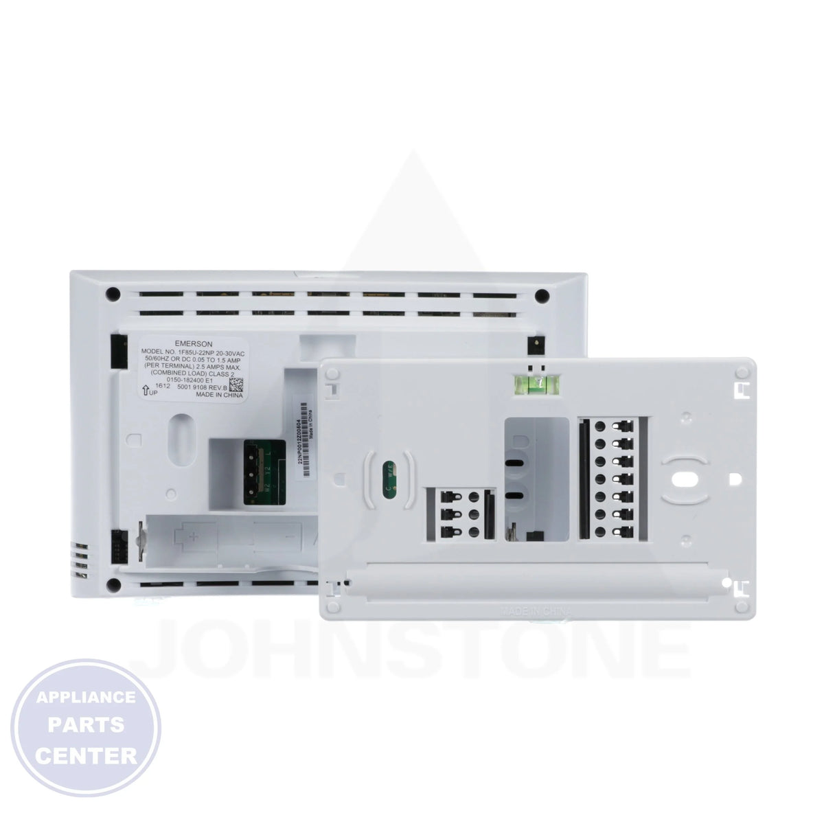 Emerson 5" Display Non-Programmable Thermostat 1F85U-22NP - Side view with 5" display