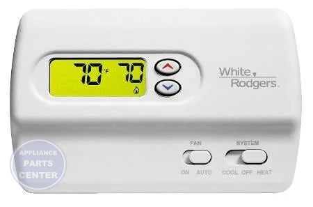 Classic 80 Series Non-Programmable Thermostat 1F89-211 - Main view showing sleek design for L44-675 and L48-023 models