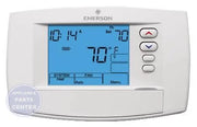 Blue™ Commercial Programmable Thermostat 1F95-0680 - Main view showing 4 heat/ 2 cool stages for commercial HVAC systems