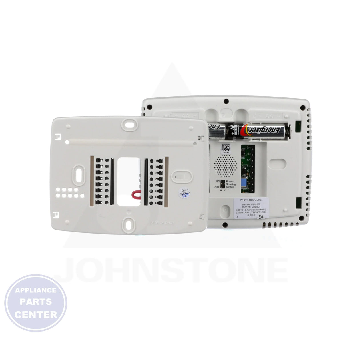 Blue 12™ Universal Touchscreen Thermostat 1F95-1277 - Side view with 5.9" W x 4.6" H x 1.2" D specifications