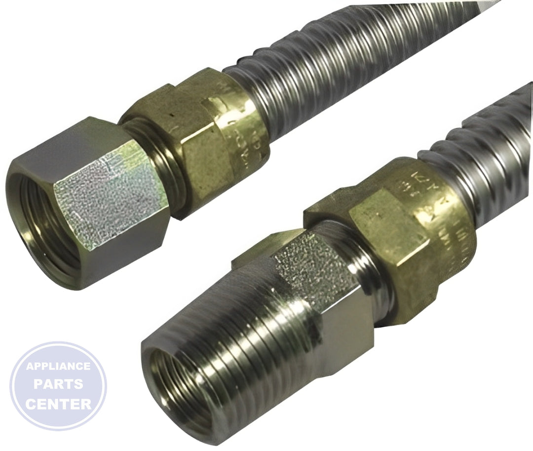 USD PRODUCTS USD 1/2' OD STAINLESS STEEL GAS CONNECTOR - Detailed view of high-quality stainless steel material