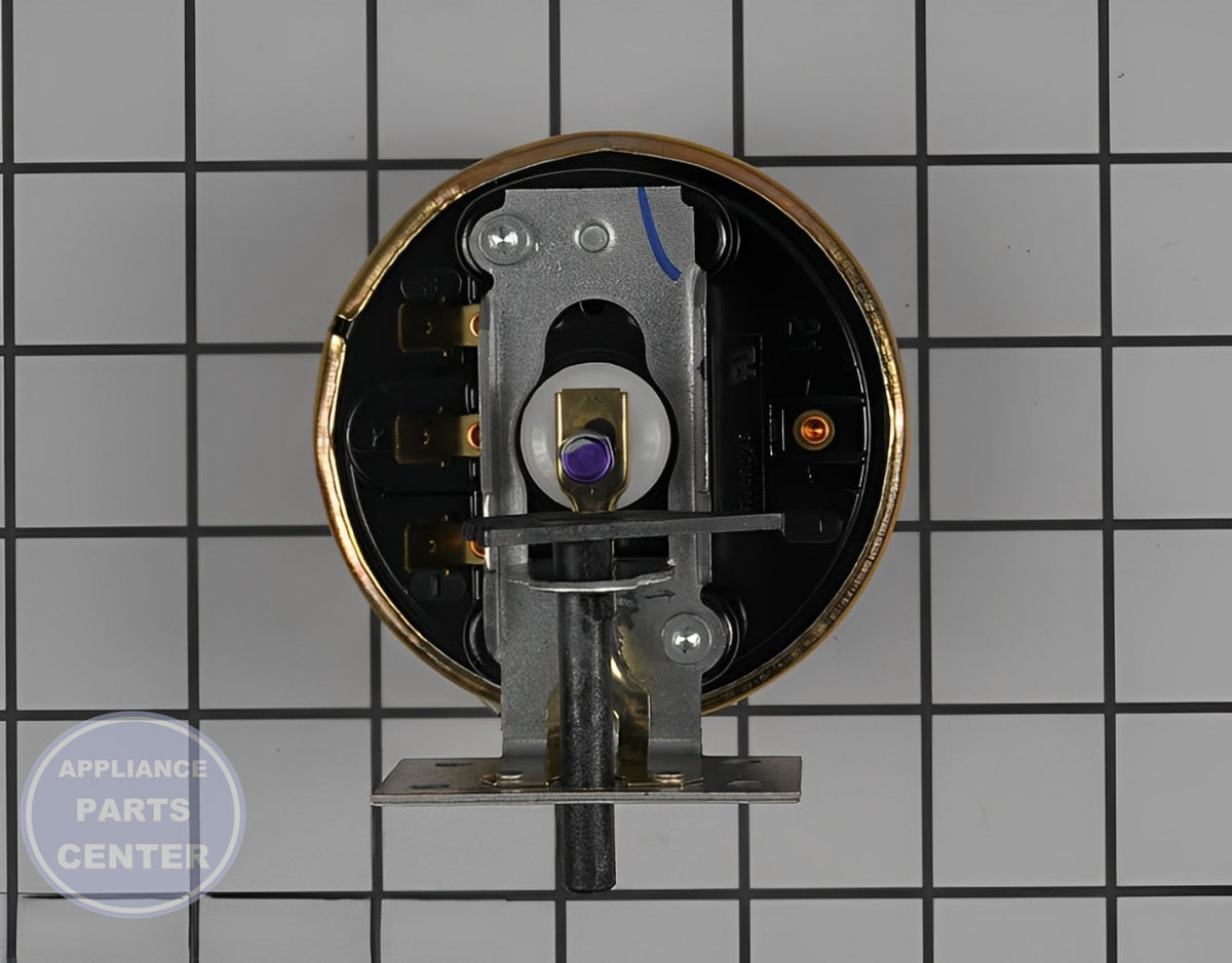 Pressure Switch 201927P - Side view with 2 x 2 x 3 inches measurements