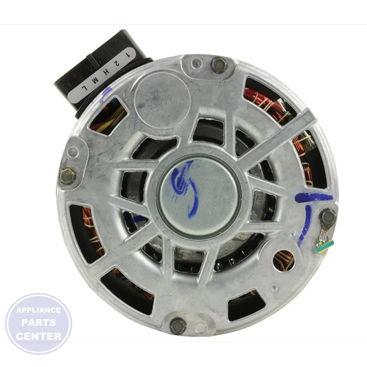 208-230V1PH 3/4HP 1075RPM MTR - Side view with precise measurements