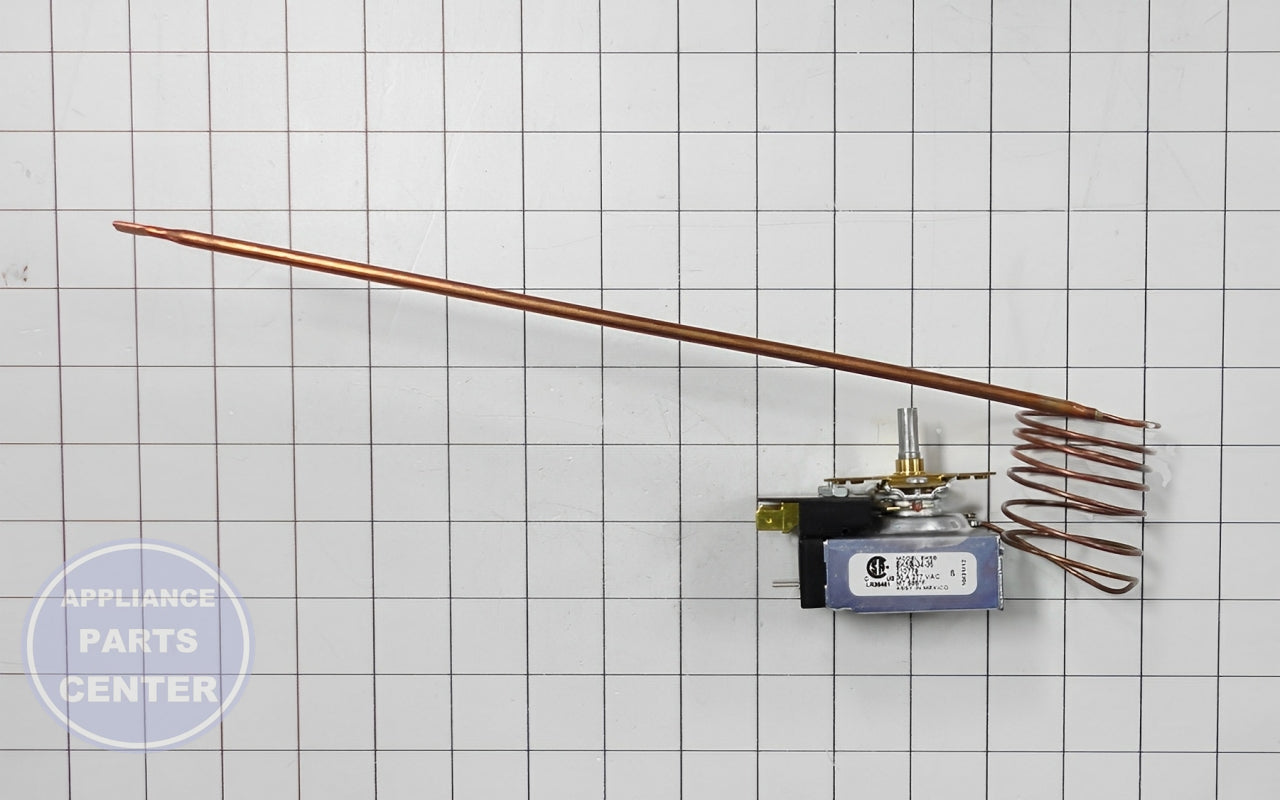 Range Thermostat Oven Broil 210779 - Side view with precise measurements