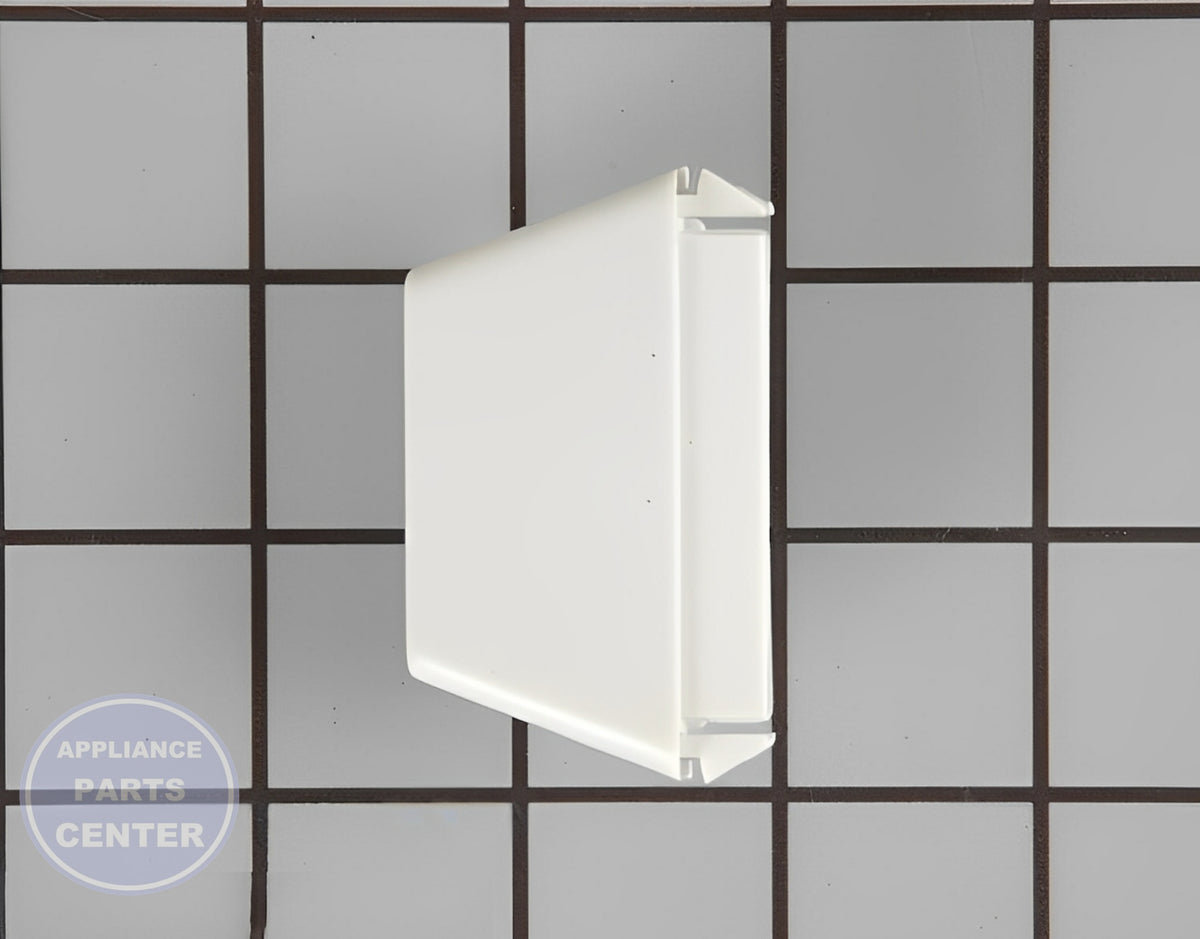 FRIGIDAIRE REFRIGERATOR WHITE LEFT OR RIGHT DOOR SHELF END CAP 215473602 - Main view showing sturdy shelf support for various FRIGIDAIRE models