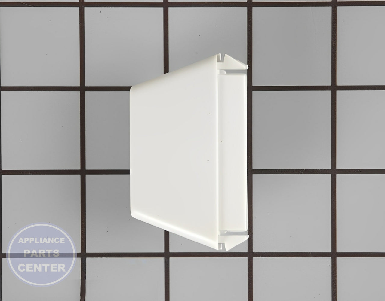 FRIGIDAIRE REFRIGERATOR WHITE LEFT OR RIGHT DOOR SHELF END CAP 215473602 - Main view showing sturdy shelf support for various FRIGIDAIRE models
