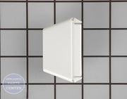 FRIGIDAIRE REFRIGERATOR WHITE LEFT OR RIGHT DOOR SHELF END CAP 215473602 - Main view showing sturdy shelf support for various FRIGIDAIRE models