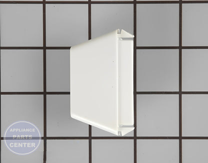 FRIGIDAIRE REFRIGERATOR WHITE LEFT OR RIGHT DOOR SHELF END CAP 215473602 - Main view showing sturdy shelf support for various FRIGIDAIRE models