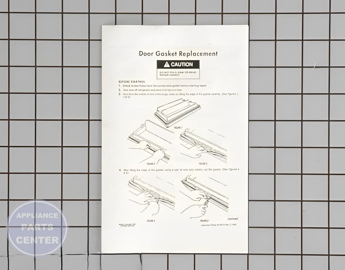 WHIRLPOOL FREEZER DOOR GASKET BLACK 2159082 - Main view showing tight seal for WPL models