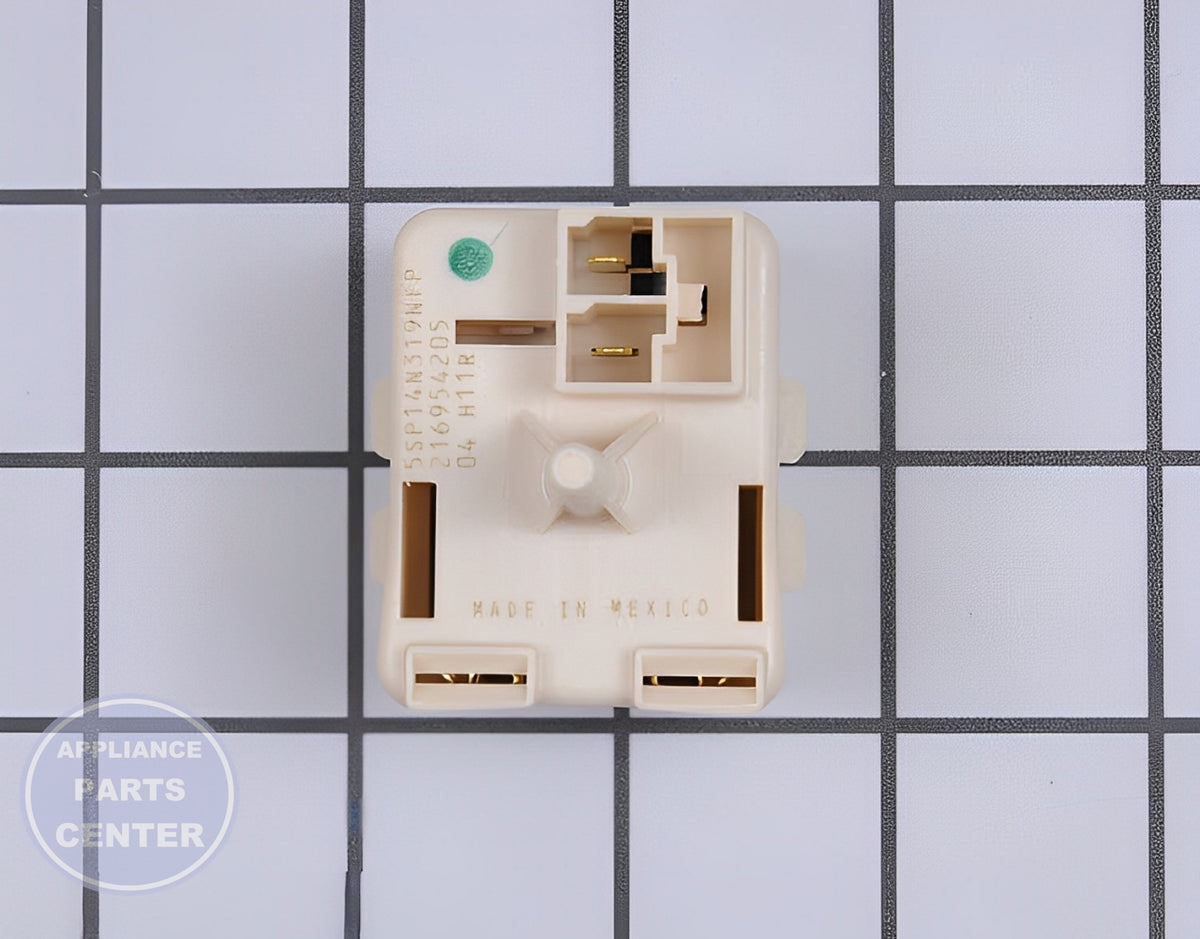 FRIGIDAIRE REFRIGERATOR COMPRESSOR FREEZER CONTROLLER 216954235 - Side view with precise specifications
