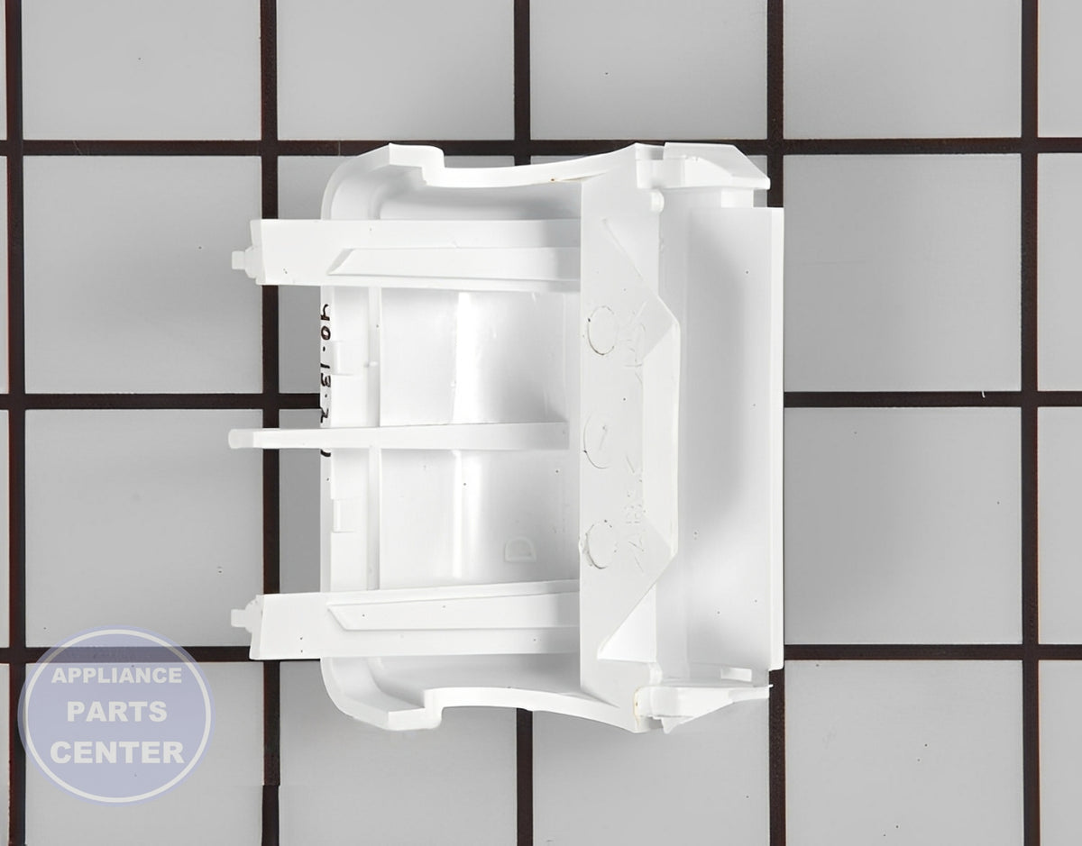 FRIGIDAIRE REFRIGERATOR DOOR RACK SUPPORT 218758602 - Side view with precise measurements for easy installation