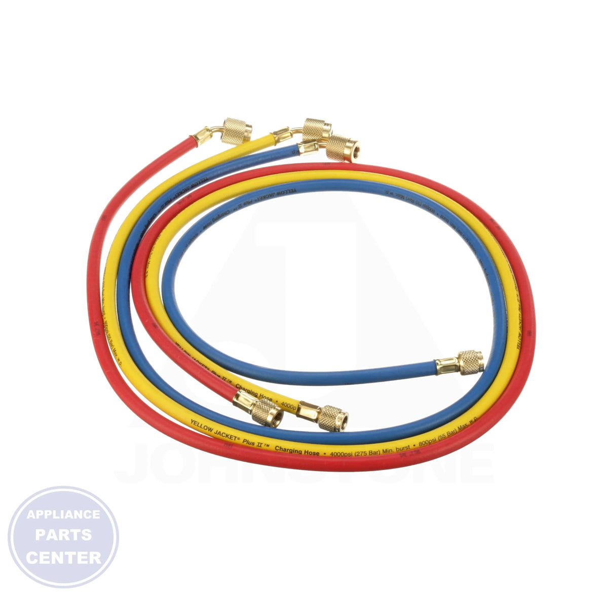 Plus II Charging Hose Kit With Sealright Fitting 22985 - Side view with 5-foot hose specifications