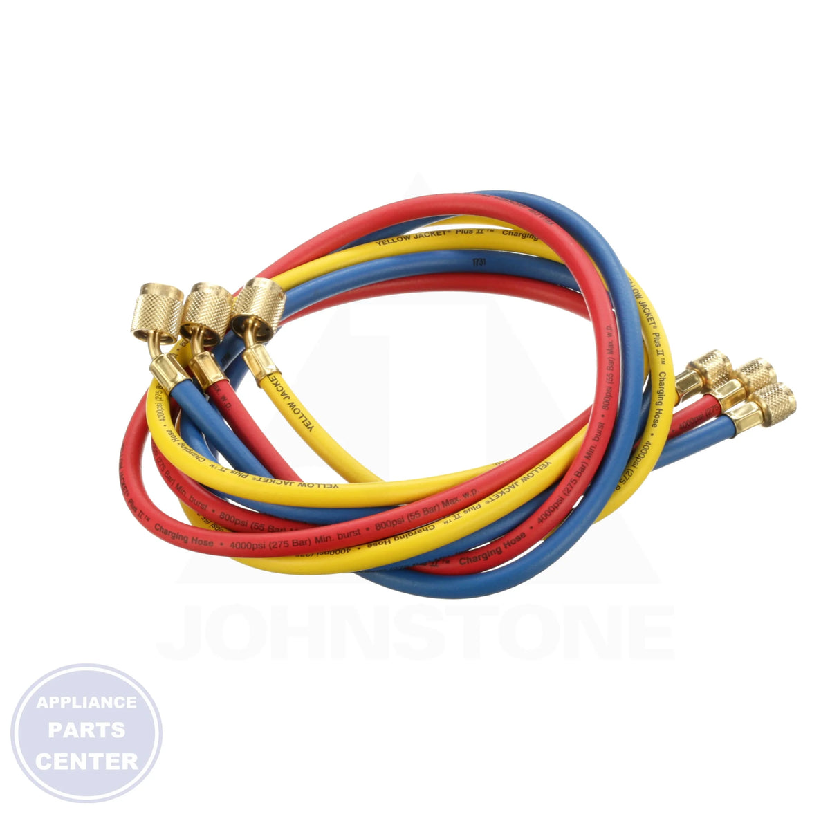1/4" Charging Hose Set 22986 - Side view with 6-foot length and SealRight™ Fittings
