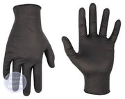 [Brand] Black Nitrile Disposable Non-Powdered Gloves 2337X - Main view showing textured finish for W69-707 models