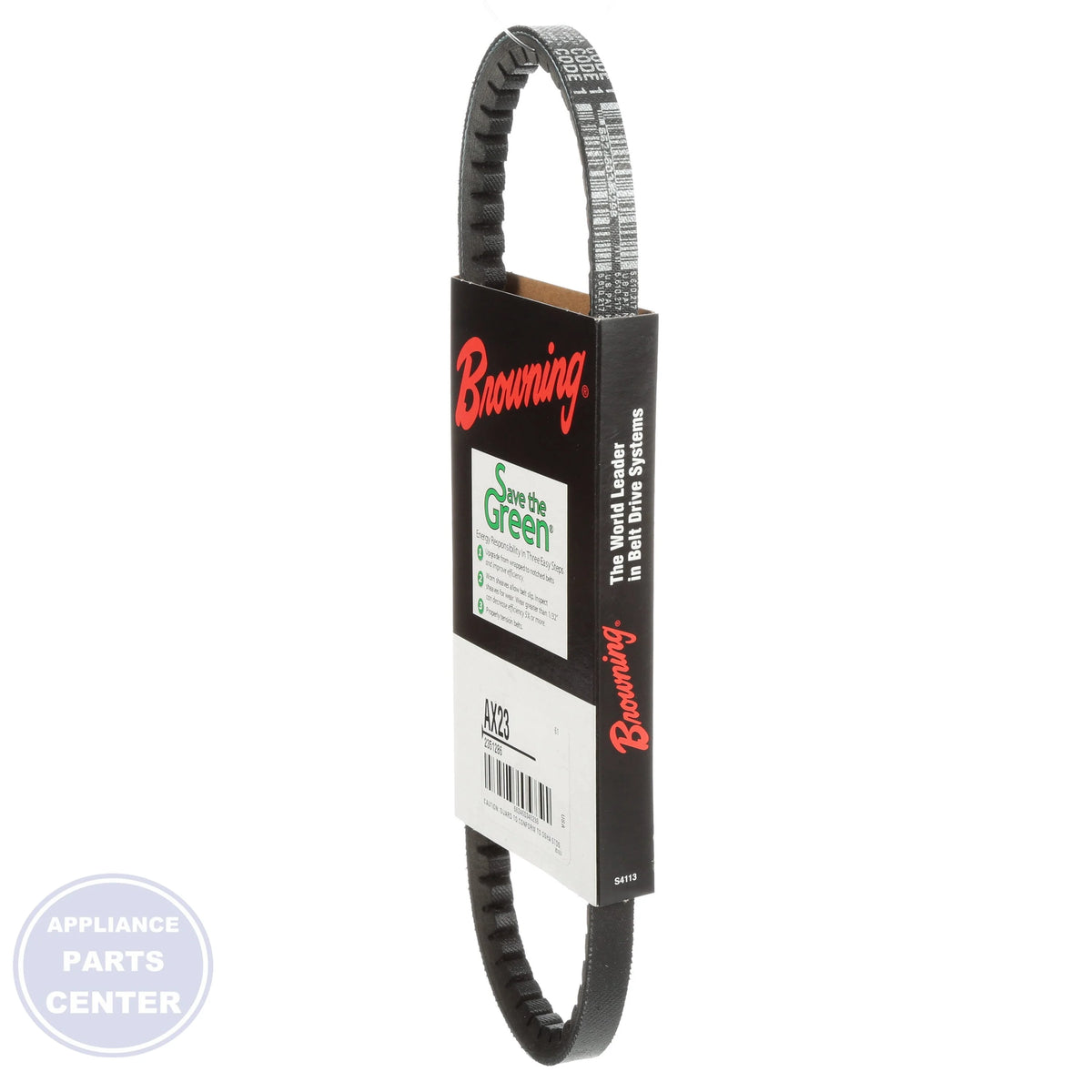 Browning Grip Notch Belt Notched V-Belt 2351286 - Detailed view of ground form design for cooler operation