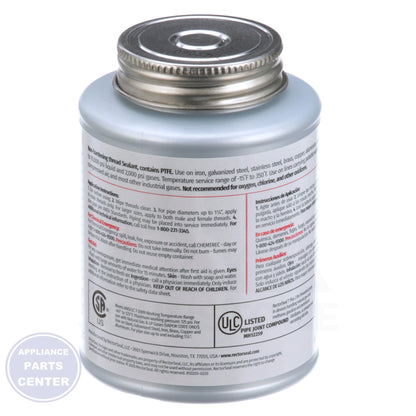 T Plus 2® Pipe Thread Compound 23551 - Side view with 1/2 pint size