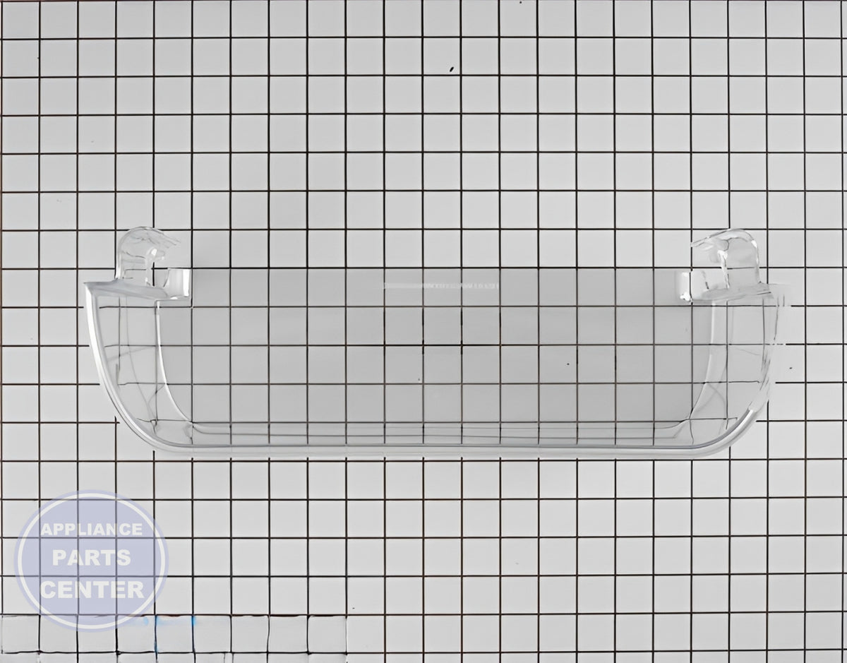 FRIGIDAIRE BOTTOM CLEAR DOOR BIN 240323002 - Detailed view of versatile shelf & shelf support
