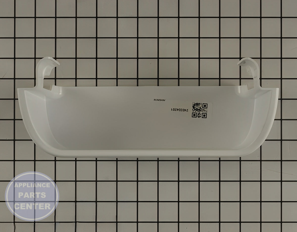 FRIGIDAIRE REFRIGERATOR UPPER FREEZER DOOR BIN 240334201 - Main view showing spacious storage for specific models