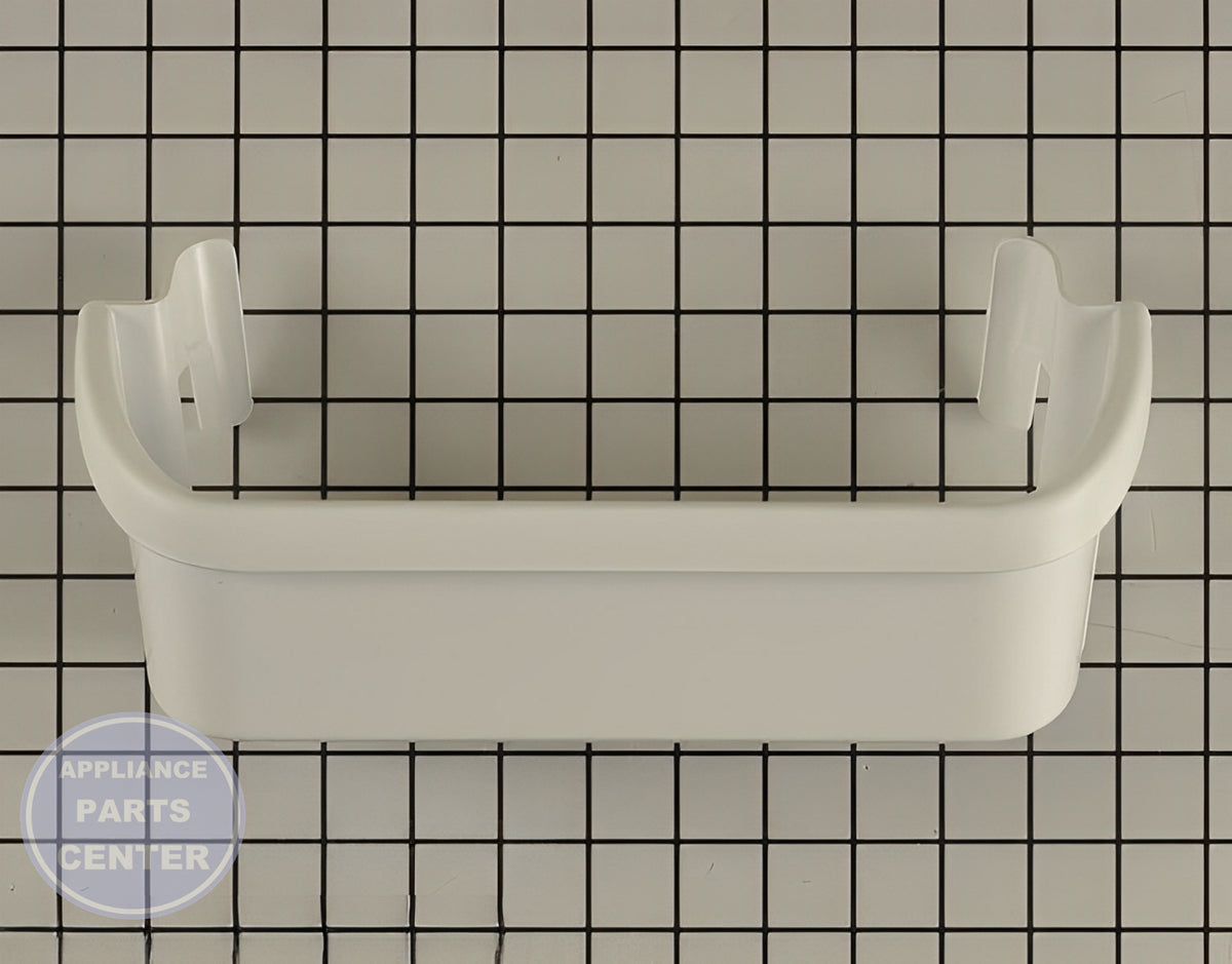 FRIGIDAIRE REFRIGERATOR UPPER FREEZER DOOR BIN 240334201 - Installation in specific model showcasing convenient mounting points