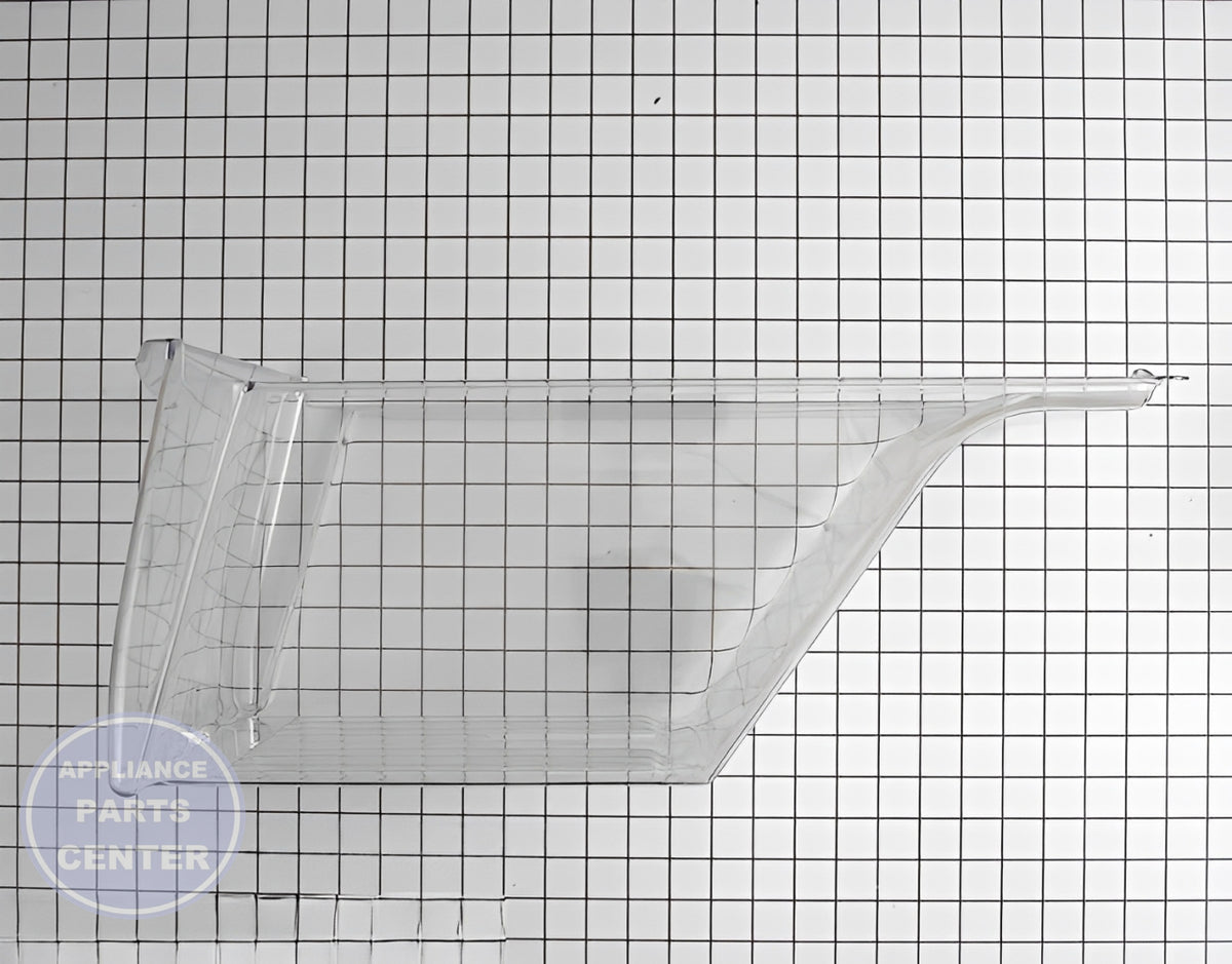 FRIGIDAIRE REFRIGERATOR CLEAR CRISPER PAN 240343803 - Detailed view of durable construction