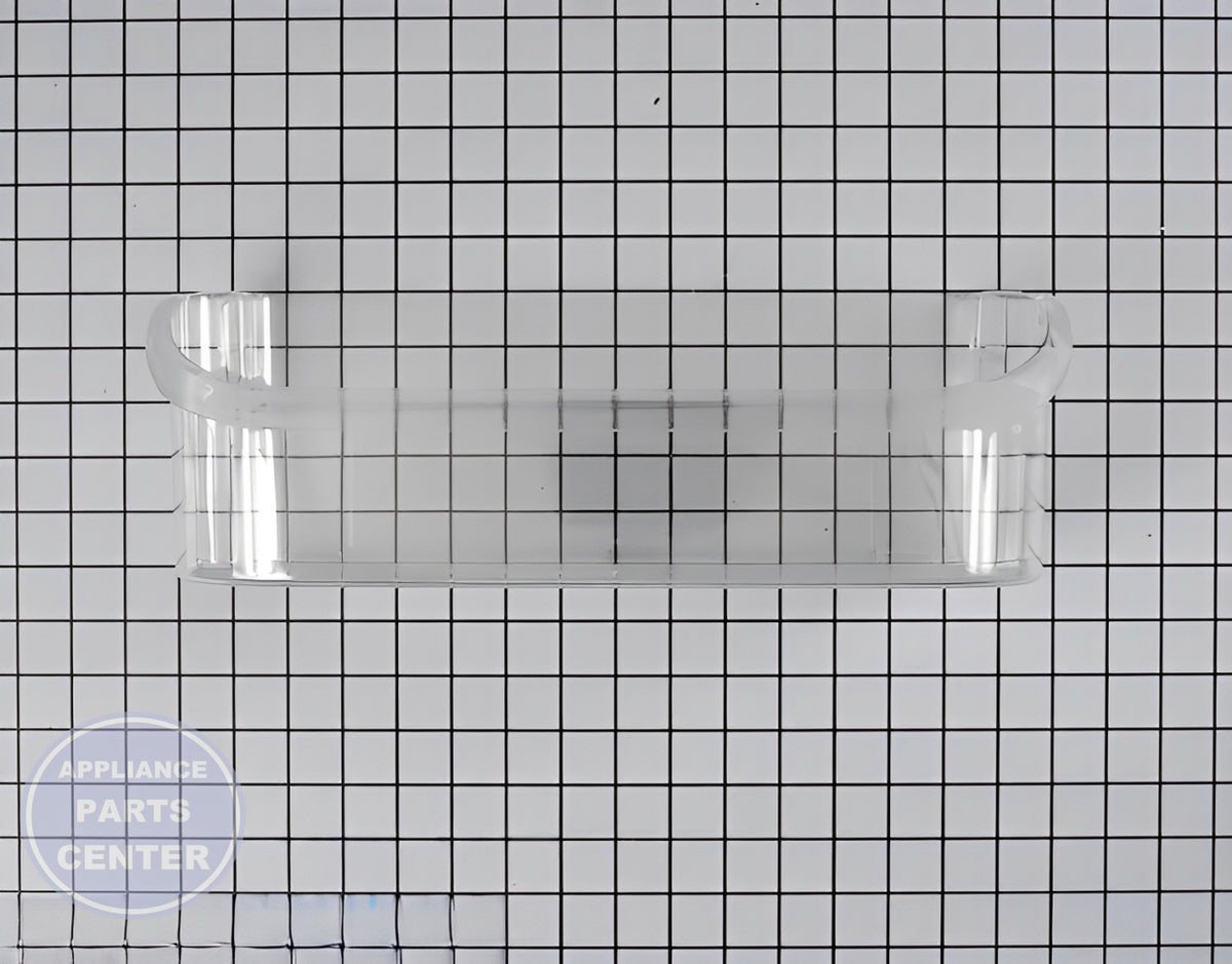 FRIGIDAIRE REFRIGERATOR GALLON DOOR BIN - Detailed view of durable shelf and support