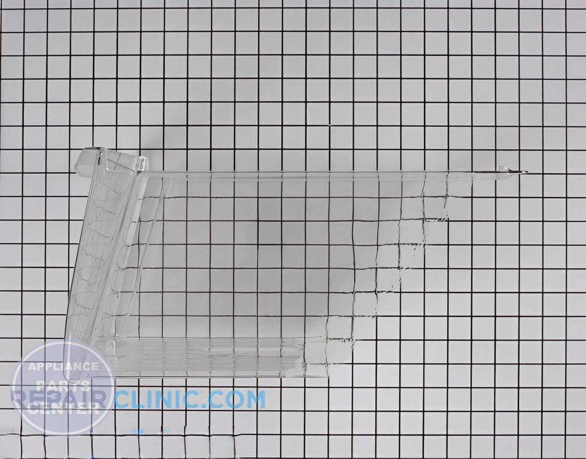 FRIGIDAIRE REFRIGERATOR CLEAR CRISPER PAN 240364503 - Detailed view of the durable material and design