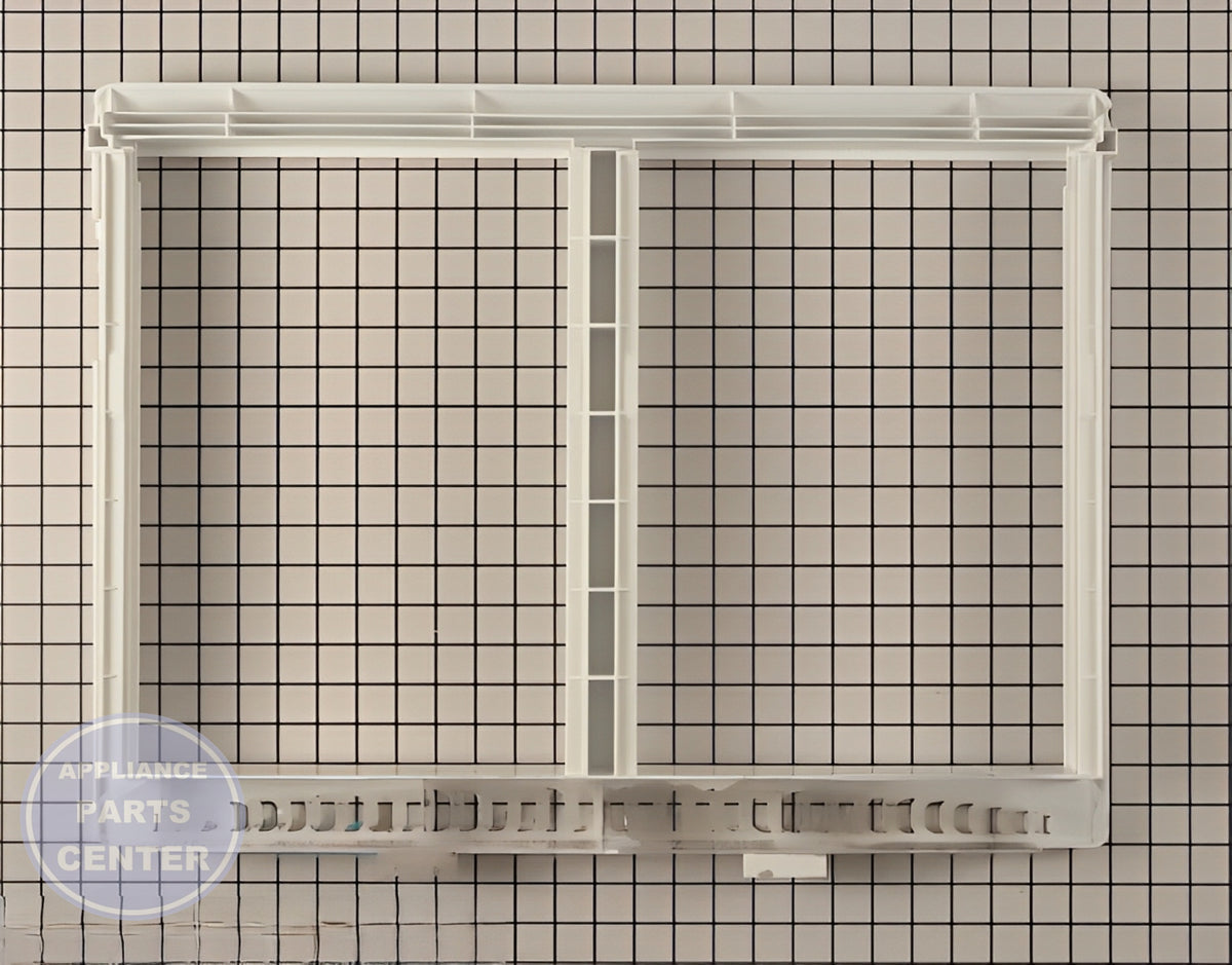 FRIGIDAIRE REFRIGERATOR CRISPER PAN COVER 240364793 - Detailed view of shelf support