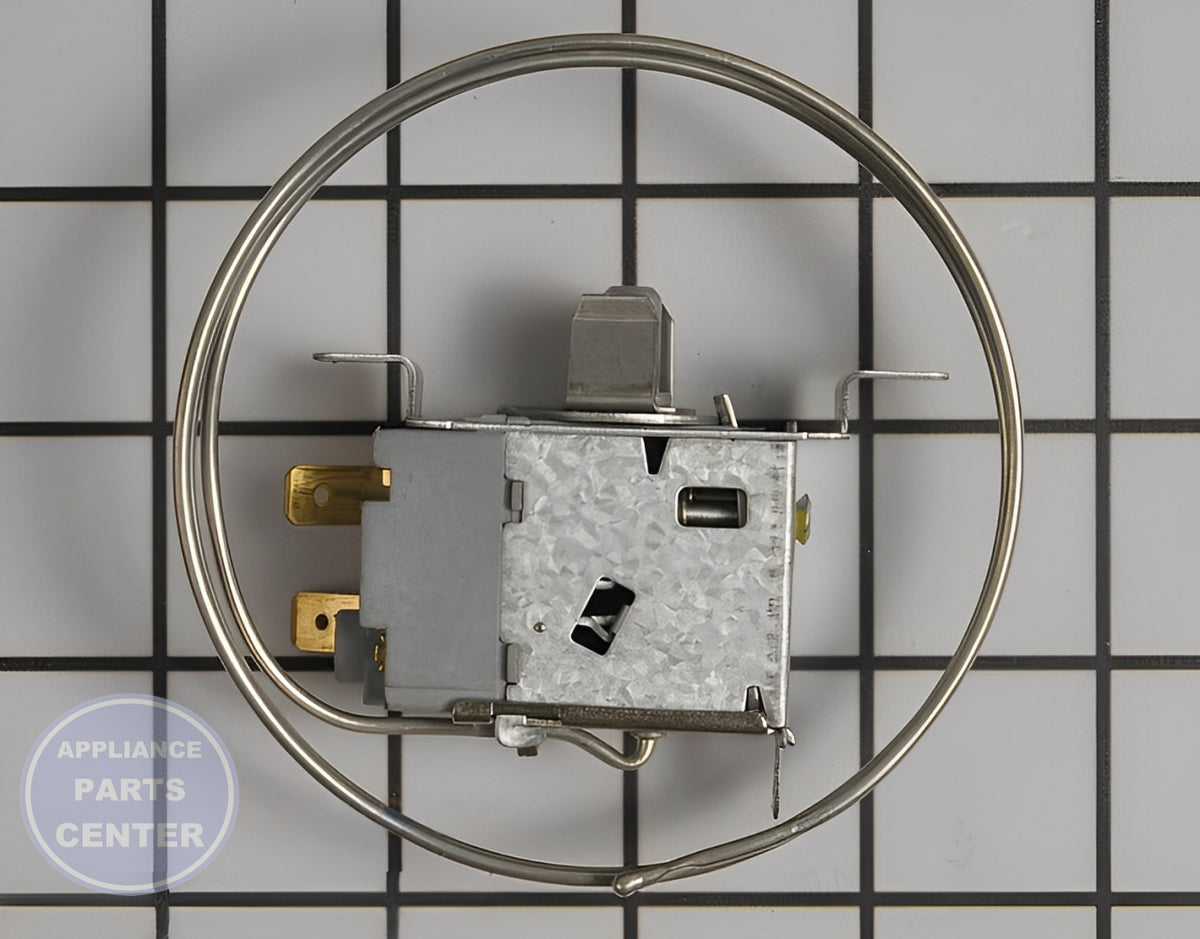 FRIGIDAIRE REFRIGERATOR THERMOSTAT 241537104 - Side view with accurate temperature specs
