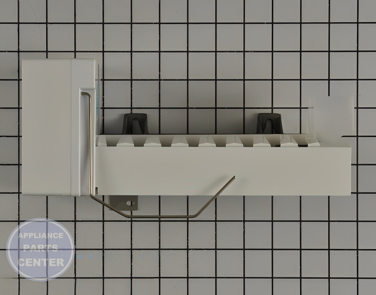 FRIGIDAIRE ICE MAKER ASSEMBLY 241642534 - Side view with 5 lbs ice production capacity