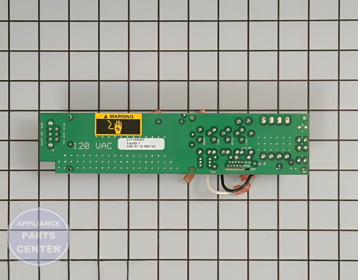 Dispenser Control Board 241708201 - Detailed view of circuit board and timer details