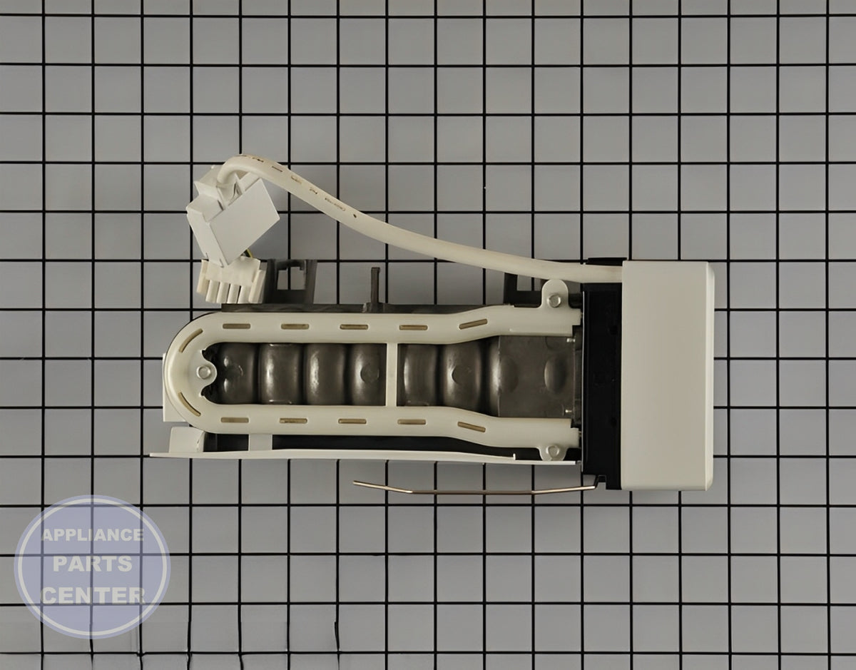 FRIGIDAIRE REFRIGERATOR ICE MAKER ASSEMBLY 241798231 - Detailed view of ice maker technical components