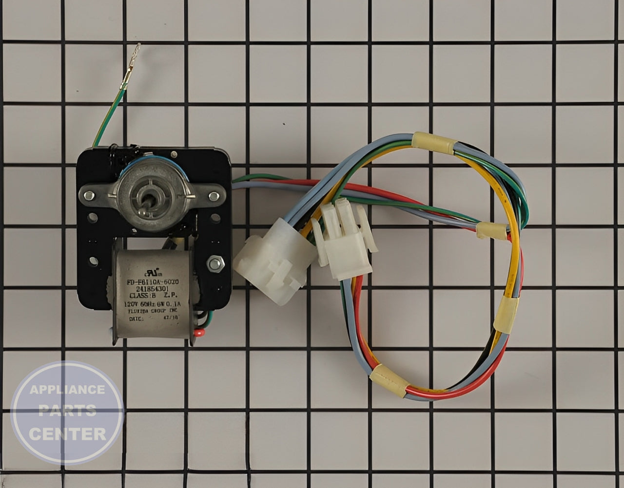 FRIGIDAIRE REFRIGERATOR EVAPORATOR FAN MOTOR 241854301 - Main view showing efficient cooling for Frigidaire and Electrolux models