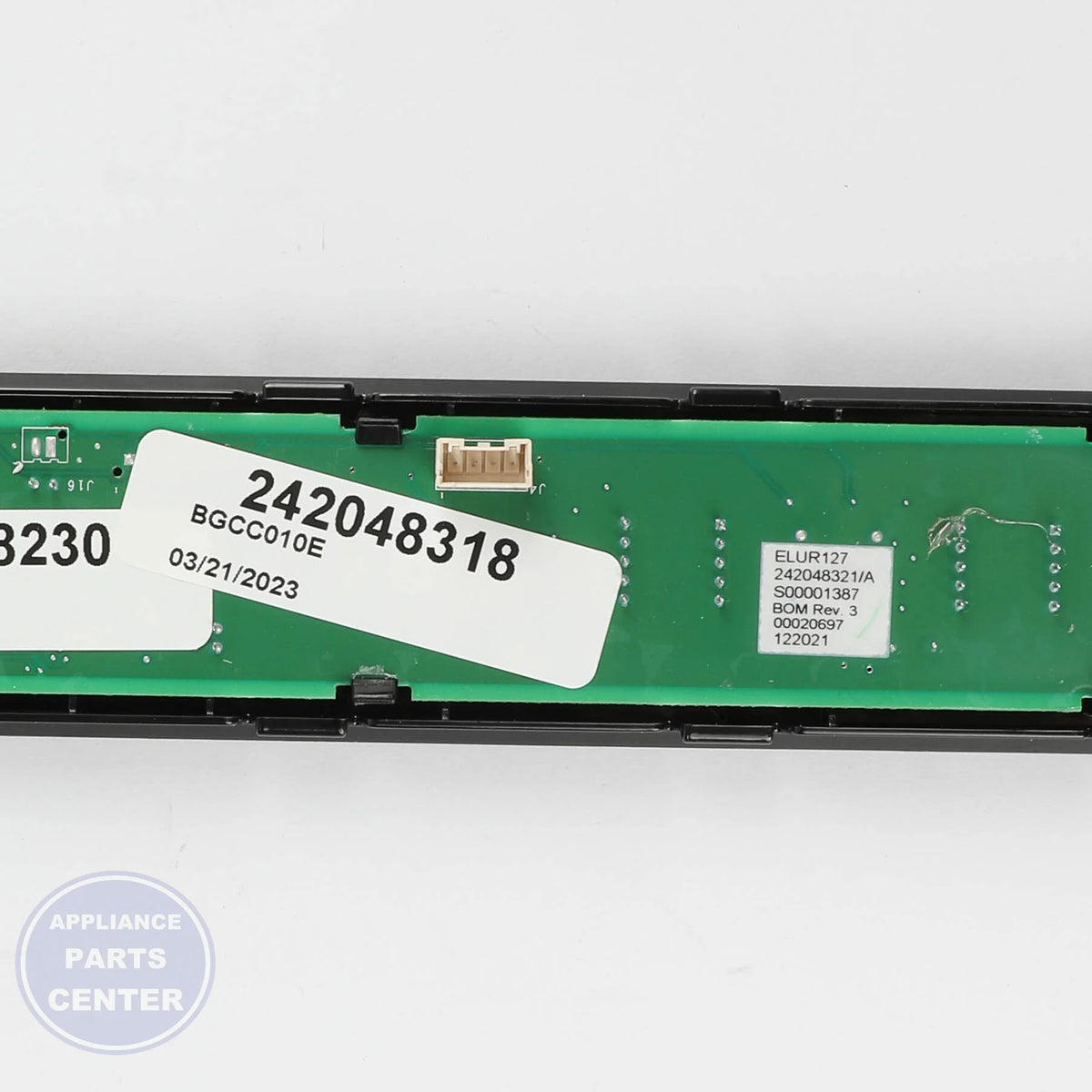 WCI USER INTERFACE 242048230 - Main view showing control panel for specific models