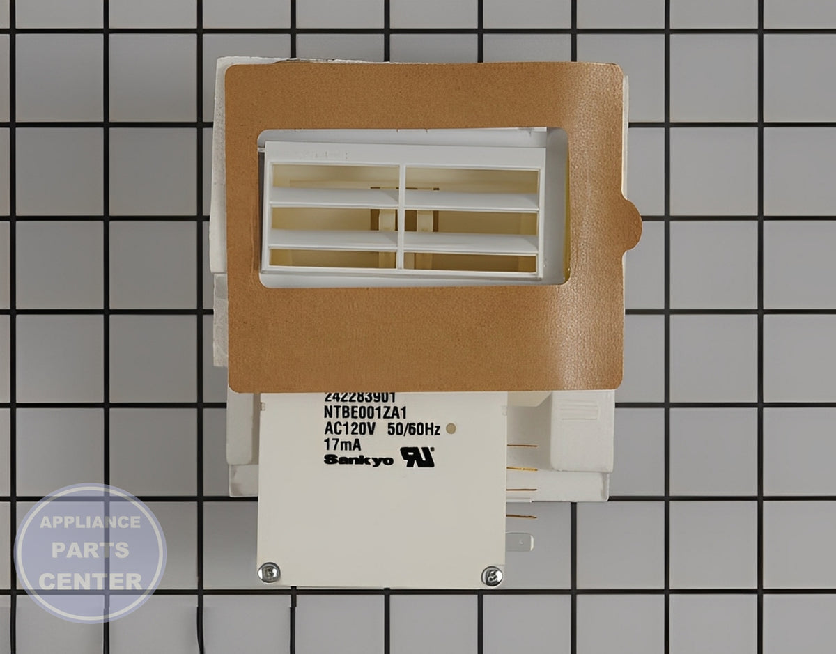 FRIGIDAIRE REFRIGERATOR DAMPER ASSEMBLY 242303001 - Main view showing thermostat control for WCI Refrigerator models