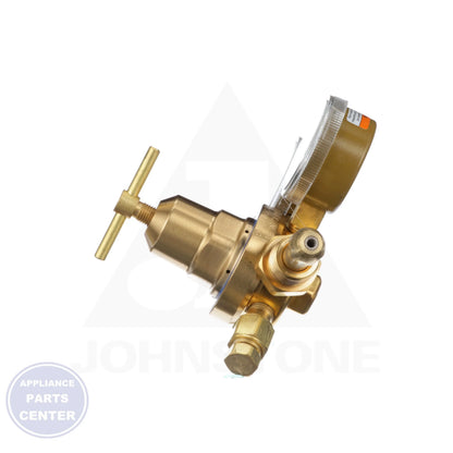 Nitrogen Regulator 245-03P - Detailed view of heavy-duty brass construction