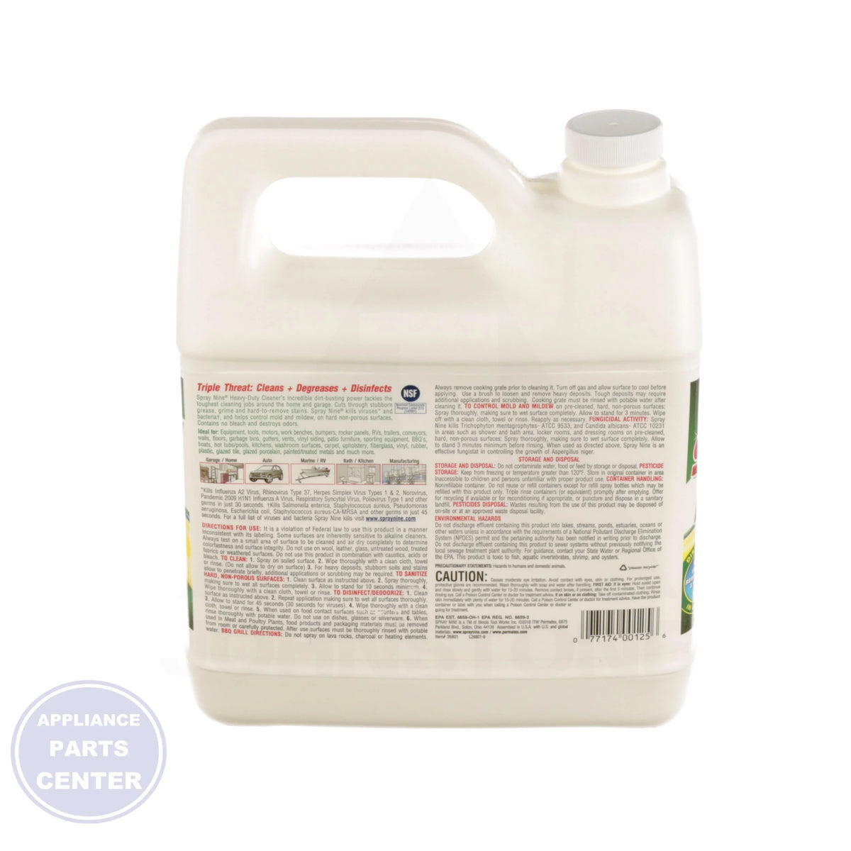 Cleaner & Disinfectant 26801 - Side view with universal compatibility for hard surfaces