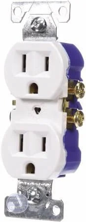 General Duty Straight Blade Receptacle 270W - Main view showing E-Z ground strap for G22-885