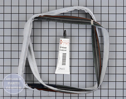 WHIRLPOOL DRYER REAR DRUM SEAL WHITE STITCHES 279735 - Main view showing tight seal for Whirlpool models