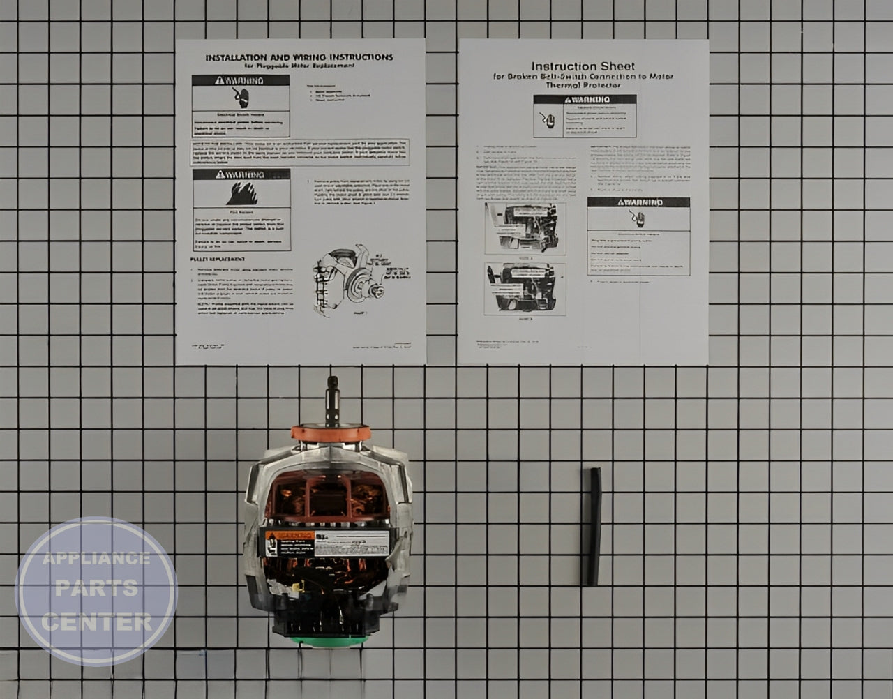 WHIRLPOOL DRYER DRIVE MOTOR 279787 - Main view showing motor design for compatible models