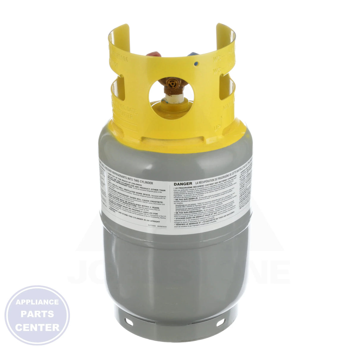 30# Refrigerant Recovery Cylinder 285311P - Side view with 26.1 water capacity